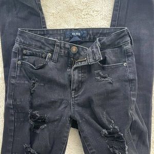 Very stretchy jeans, comfy and with few rips.